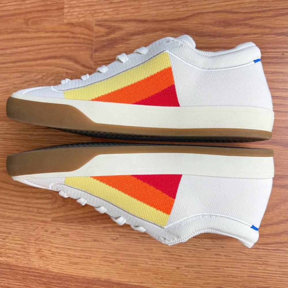 ROTHYS ORANGE RED YELLOW CANDY STRIPE LACE
UP SNEAKER - Picture 6 of 12